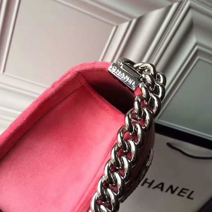 原版一比一Chanel星球系列杨幂同款胸针链条包粉红侧面