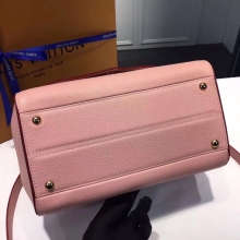 路易·威登 Louis Vuitton M54624新款 女士手提单肩包 粉色 老花配皮M54624