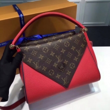 路易·威登 Louis Vuitton M54624新款 女士手提单肩包 红色 老花配皮M54624-2
