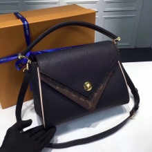 路易·威登 Louis Vuitton M54624新款 女士手提单肩包 黑色 老花配皮M54624-1