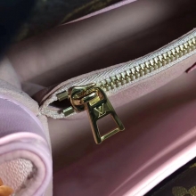 路易·威登 Louis Vuitton M54624新款 女士手提单肩包 粉色 老花配皮M54624