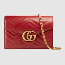 Gucci 古驰女士单肩包 GG Marmont绗缝迷你手袋474575