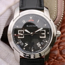 TH宝珀开创系列8805-1134-53B男士腕表，皮表带，自动机械机芯，透底