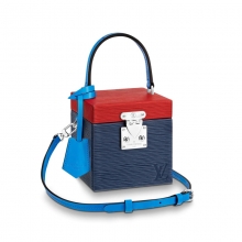 M52466 LV Bleecker Box 手袋 Epi皮革 Cube手袋 LV女包 LV盒子包 蓝色