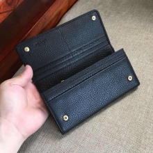 高仿普拉达男士二折钱包-精仿一比一prada男款式黑色二折手包