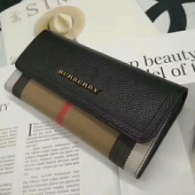 高仿巴宝莉女士长款钱包最新款钱夹专柜品质拼接撞色手拿包