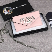 原版普拉达女士斜跨包-高仿Prada大logo标识手包1MF175多色