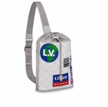 原单LV白色Chalk斜跨包单肩包LV胸包腰包M44629