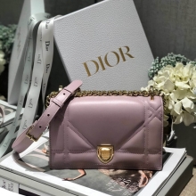 原单Dior Diorama链条小包仿迪奥单肩女包新款小羊皮单肩斜挎链条包香芋紫