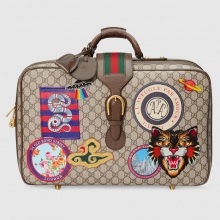 原单424501 Gucci古驰Courrier系列GG Supreme帆布行李箱