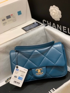 原单Chanel/香奈儿2020早春最新款flag bag AS1114红色黑蓝