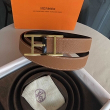 原单爱马仕(Hermes）Quentin32mm双面腰带镀钯腰带针扣