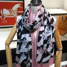LV围巾路易威登‘创新花卉’100%顶级纯羊绒围巾