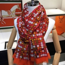 Hermes围巾爱马仕缎带丝语100%顶级纯山羊绒围巾