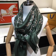 原单LV围巾路易威登动物纹理羊毛真丝混纺围巾