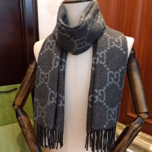 GUCCI古驰最新款围巾双面围巾设计反差感提花图案